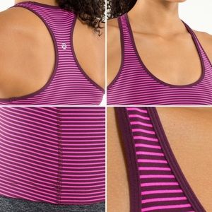 Lululemon Cool Racerback Striped Pink 2